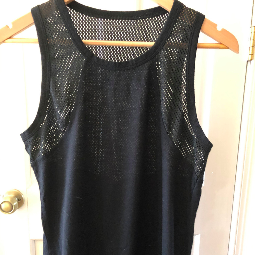Black Tank Top w/ Mesh Design